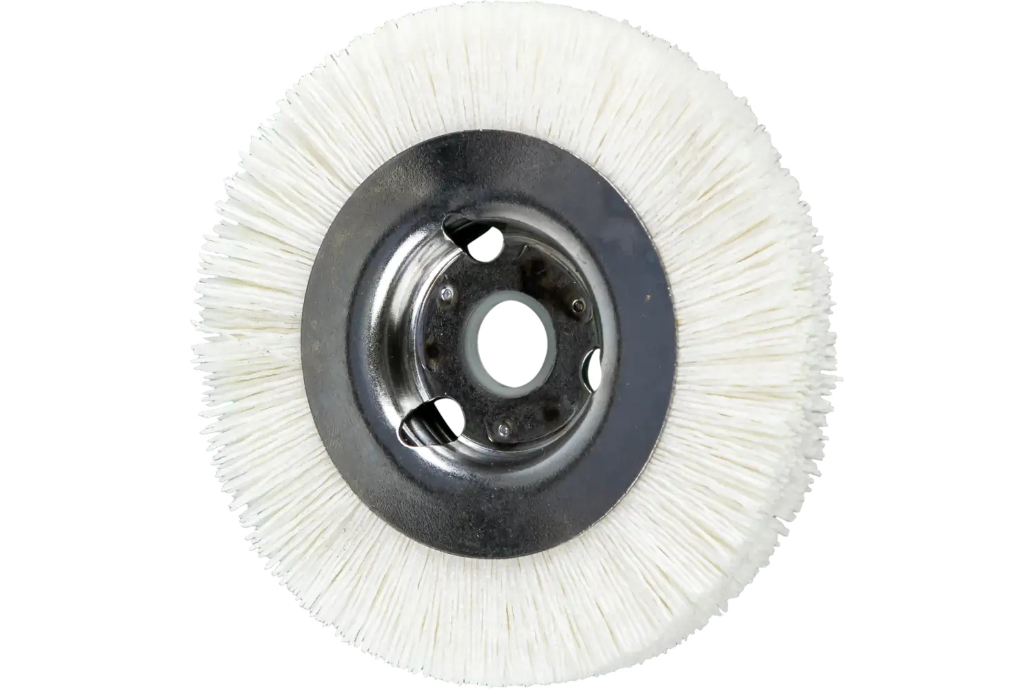 Picture of Pferd M-BRAD® Wheel Brush 4" Dia Wide Face .022/120 Grit Ceramic Oxide 5/8" Arbor